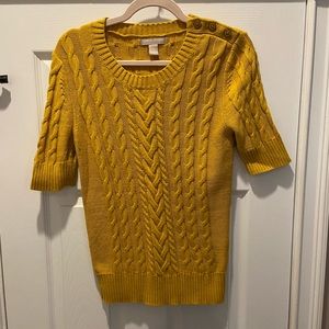 Banana Republic 3/4 sleeve mustard colored shirt